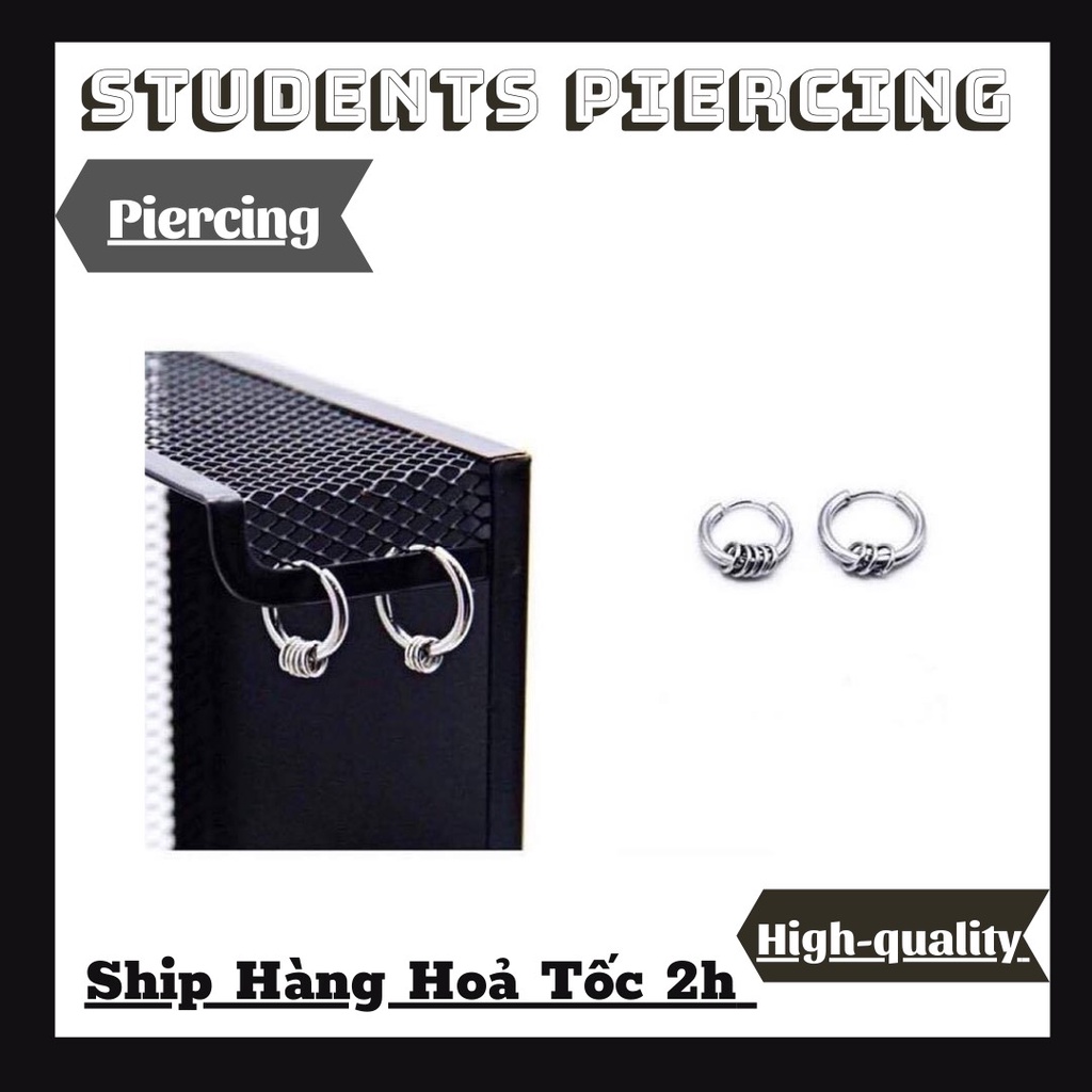KHUYÊN TAI VÒNG MIX KHOEN TRÒN CÁ TÍNH - KHUYÊN THÉP 316L KHÔNG GỈ