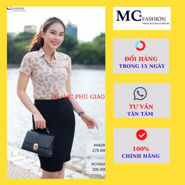 Áo Sơ Mi Nữ Cao Cấp Đẹp Tay Ngắn Thời Trang Công Sở Mc Fashion A628