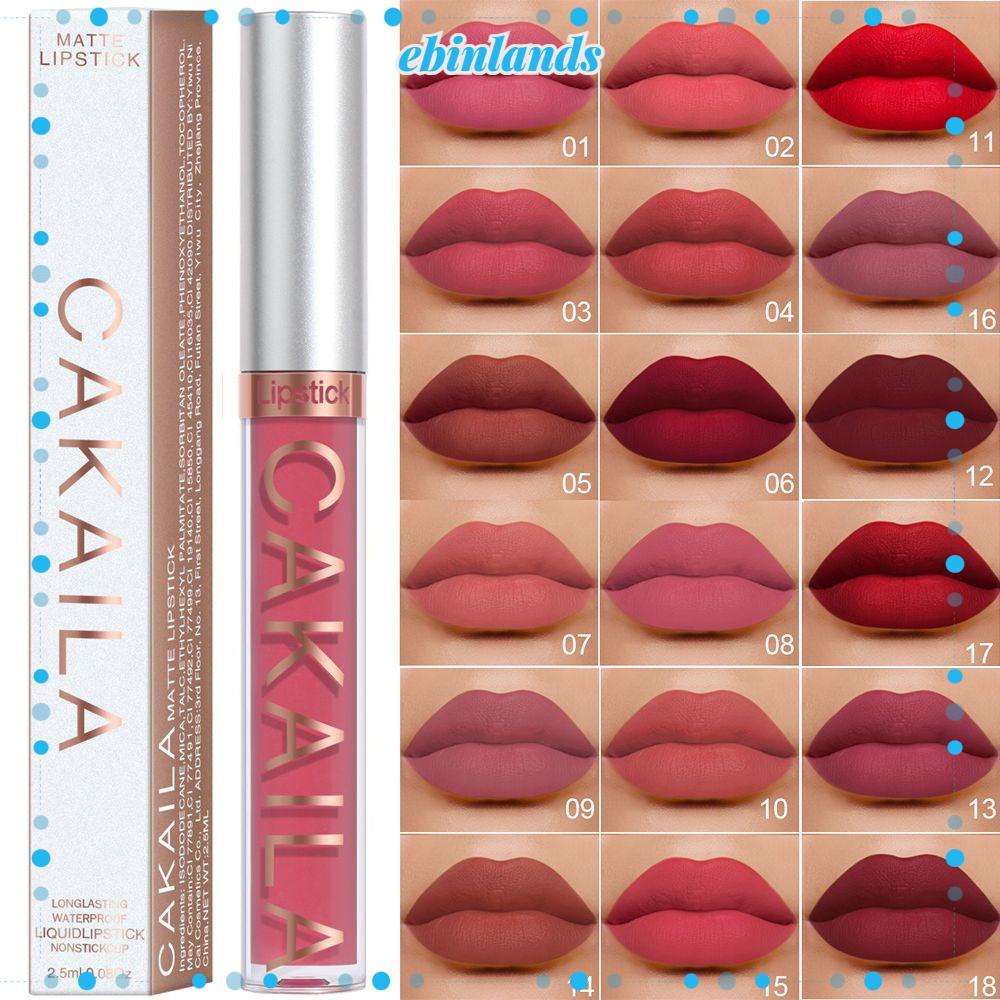 [Hàng mới về] Son môi nhung mờ dưỡng ẩm xinh xắn chống thấm nước lâu trôi với 18 màu quyến rũ