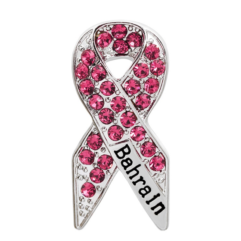 Móc Khóa Đính Đá Ruy Băng Hồng ONERI Dùng Để Trang Trí Quần Áo