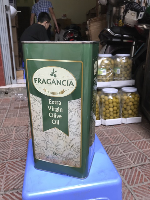 Dầu oliu extra 5Lit ép lạnh 100% từ quả oliu - extra virgin 5Lit Fragancia