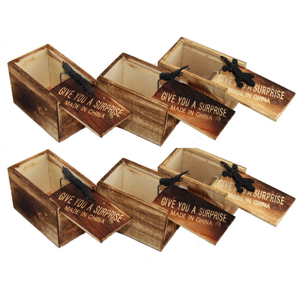 Hộp Đồ Chơi Bù Nhìn Nhện Bằng Gỗ Vui Nhộn Dùng Làm Quà Halloween