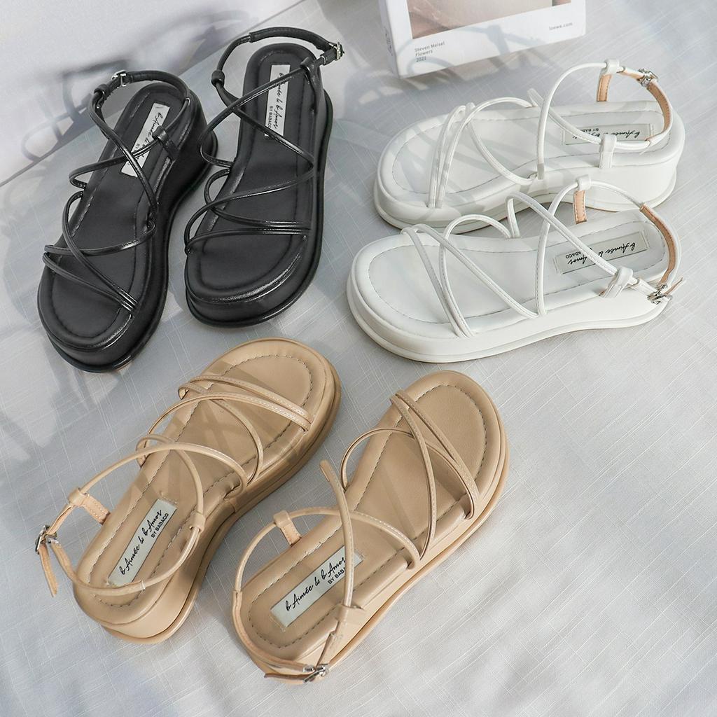 Sandal nữ Celia Buckled quai mảnh 5p đế bằng bánh mì thời trang bAimée & bAmor - MS3037