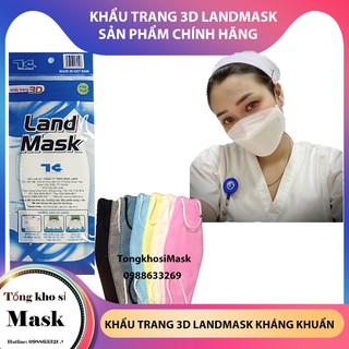 Khẩu trang 3d Land Mask, KG Mask tiêu chuẩn KF94 xuất Hàn gói 6 cái