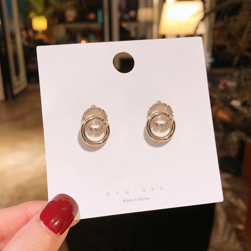 Khuyên Tai Tua Rua Ngọc Trai Đơn Giản Thời Trang Mới