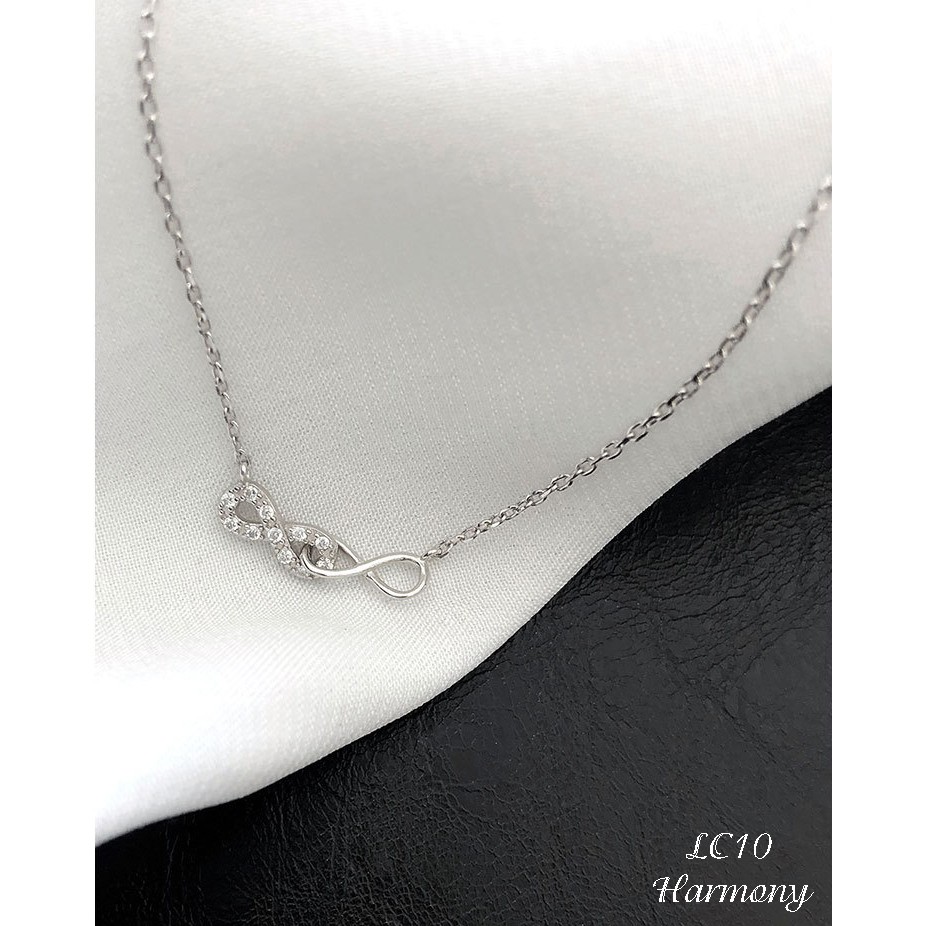 Lắc chân vô cực vòng đeo chân nữ nhỏ nhắn cá tính đính đá LC10| TRANG SỨC BẠC HARMONY