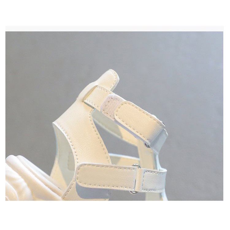 Giày sandal bằng da đế thấp thời trang hè cho bé gái 3-18 tuổi