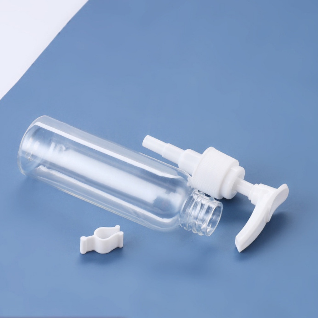 Chai chiết nhựa PET Dạng vòi nhấn có van khoá Chiết mỹ phẩm, dung dịch, dầu gội, sữa tắm CCC37
