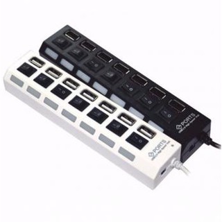 Hub chia USB 7 cổng có công tắc (Đen)