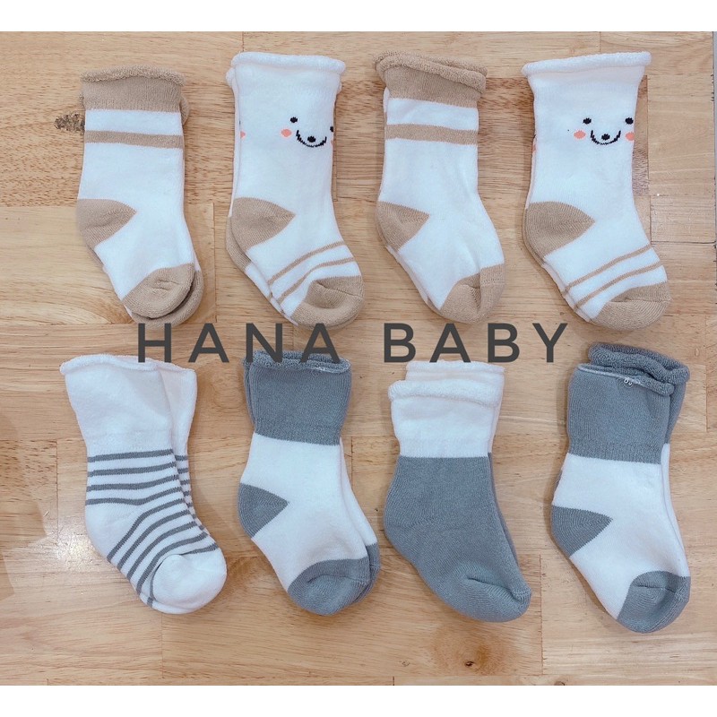 Set 4 tất lót lông dày cho bé