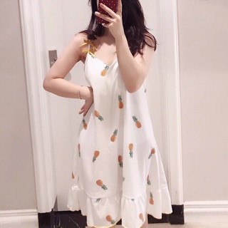 Váy ngủ hai dây dễ thương
