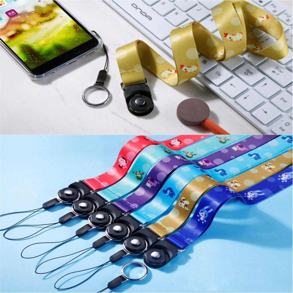 Dây Đeo Cổ Họa Tiết Hoạt Hình Dễ Thương Để Gắn Điện Thoại Tiện Dụng Giá Đỡ
