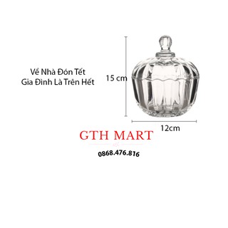 Hũ Thủy Tinh Pha Lê Đựng Kẹo Mứt-GTH Mart