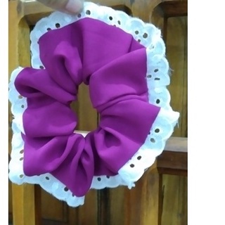 Cột tóc scrunchie mặt trời tím