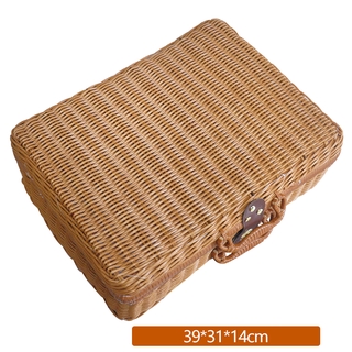 Giỏ Đan Mây Đựng Đồ Du Lịch Phong Cách Retro