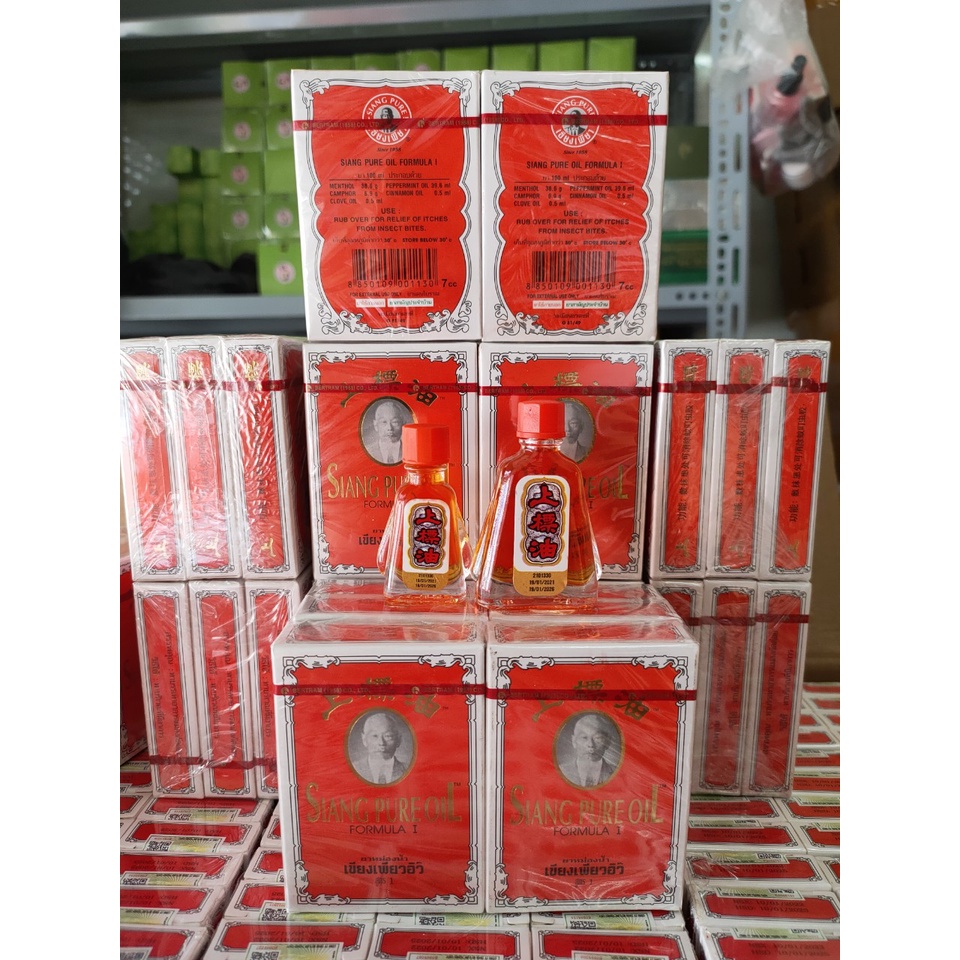 Dầu Gió Ông Già Thái - Siang Pure Oil - Chính Hãng Chữ Vàng