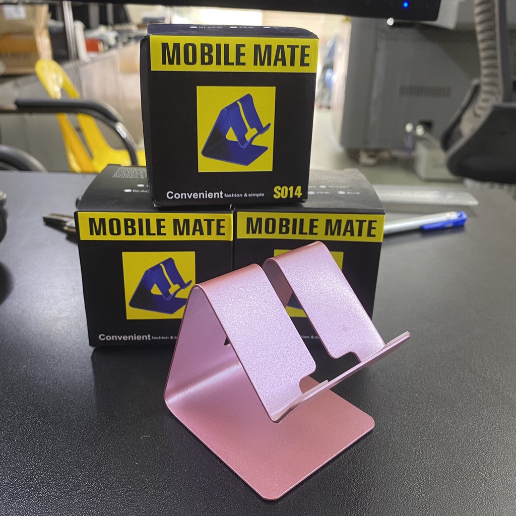 Giá Đỡ Điện Thoại, Máy Tính Bảng Bằng Nhôm Đặc Có Khe Luồn Sạc