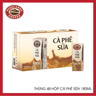 [Lốc 4 Hộp] Cà phê sữa Highlands Coffee Tetra Pack 180ml