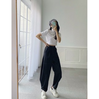 Quần joggers đính nút