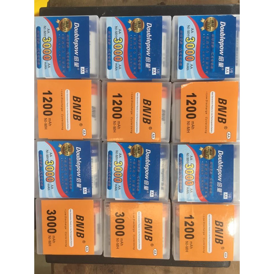 Combo Bộ Sạc nhanh đa năng Doublepow Tặng kèm 4 Pin AA 3000mAh - PS3000S