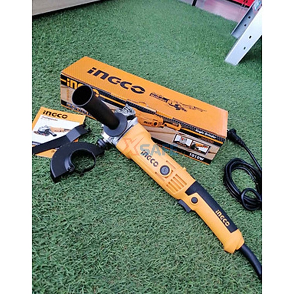 Máy mài góc INGCO AG10108-2 1010W cốt mài M10, kèm 1 tay cầm phụ phần thân từ nhựa cao cấp - chính hãng