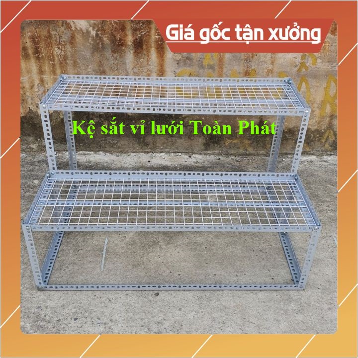 Kệ sắt V lỗ bậc thang 2 bậc V3 x3cm nhiều kích thước