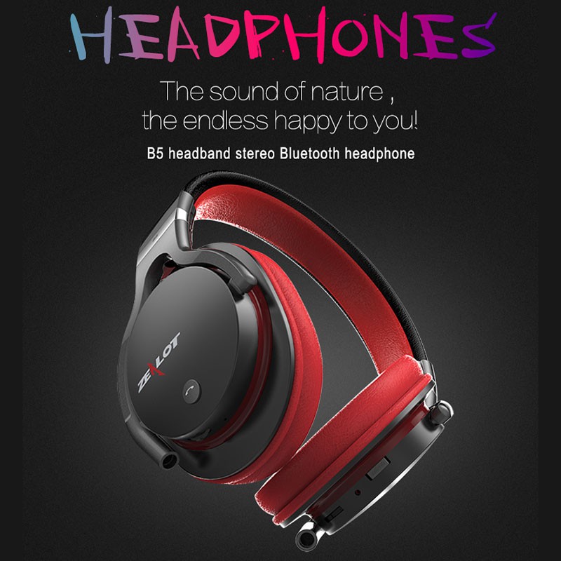 ZEALOT B5 Bluetooth Wireless Foldable Stereo Headphone with Mic