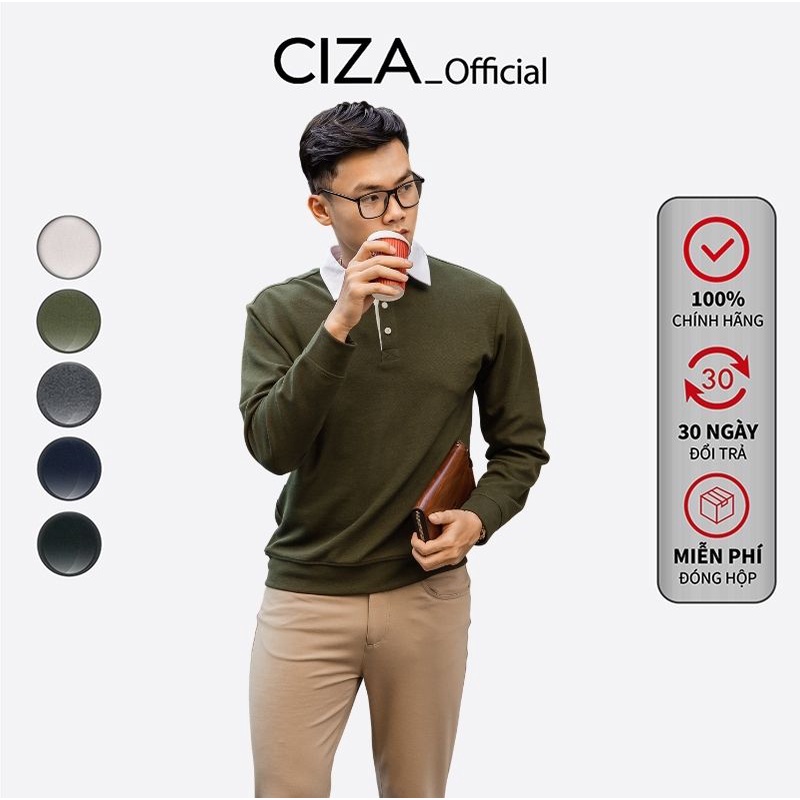 [Mã LTP50 giảm 50000 đơn 150000] Áo Polo Nam Dài Tay Giữ Nhiệt CIZA APDR10 | WebRaoVat - webraovat.net.vn