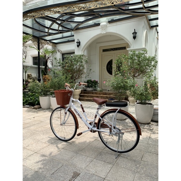 Xe đạp mini Việt Nhật Latte mẫu mới nhất, tặng kèm bình nước siêu xinh