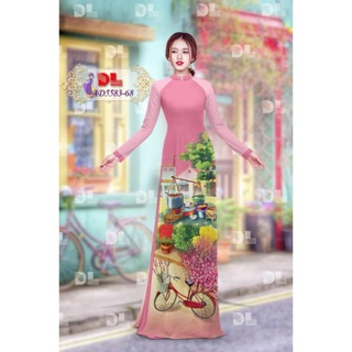 Vải áo dài phong cảnh