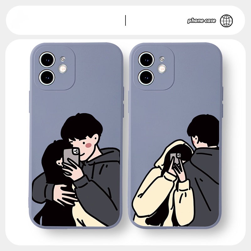 Ốp lưng IPhone cặp đôi chụp ảnh cạnh vuông 6/6plus/6s/6splus/7/7plus/8/8plus/x/xr/xs/11/12/13/pro/max/plus/promax BVC924