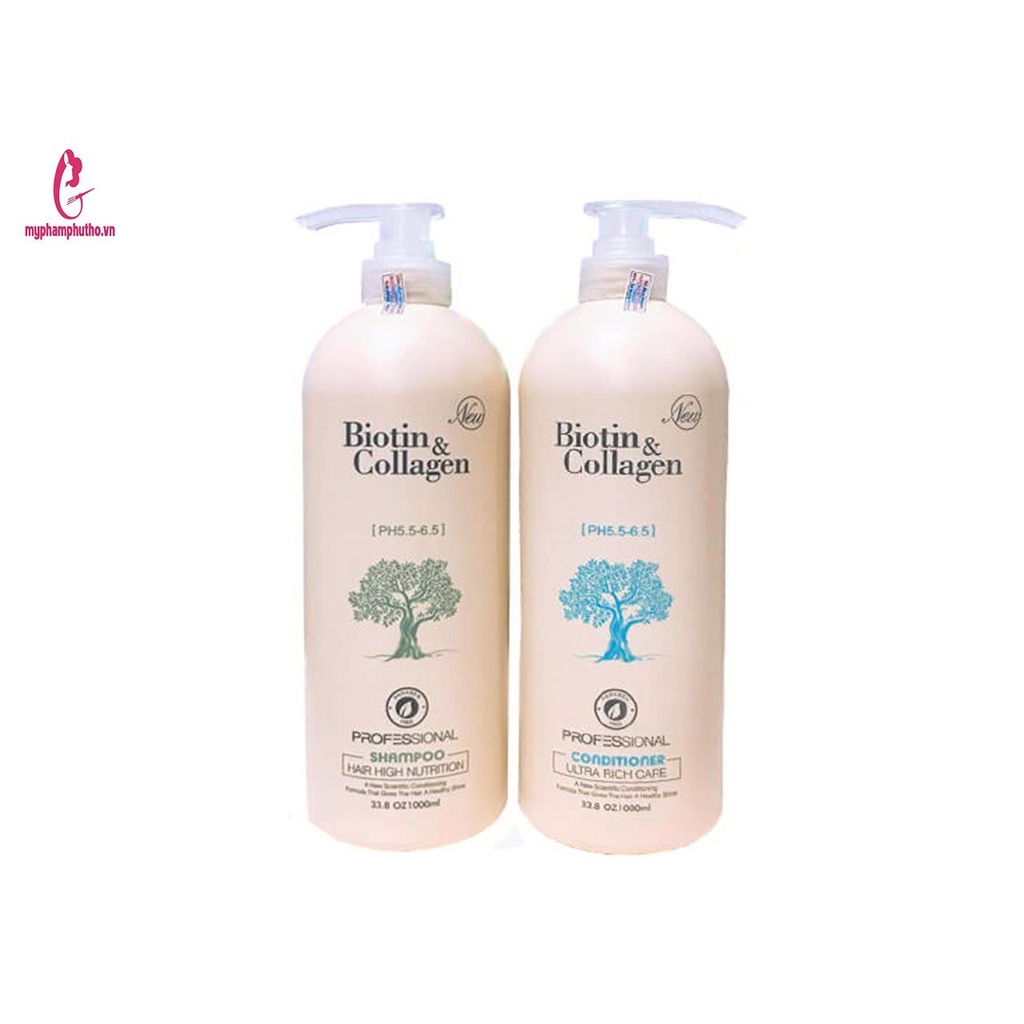 [hot sale]Combo gội xả Biotin Collagen 1000ml