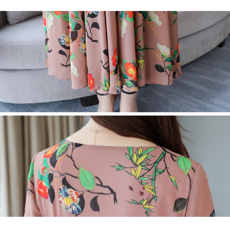 Đầm Maxi hoạ tiết hoa phong cách Bohomian có size lớn