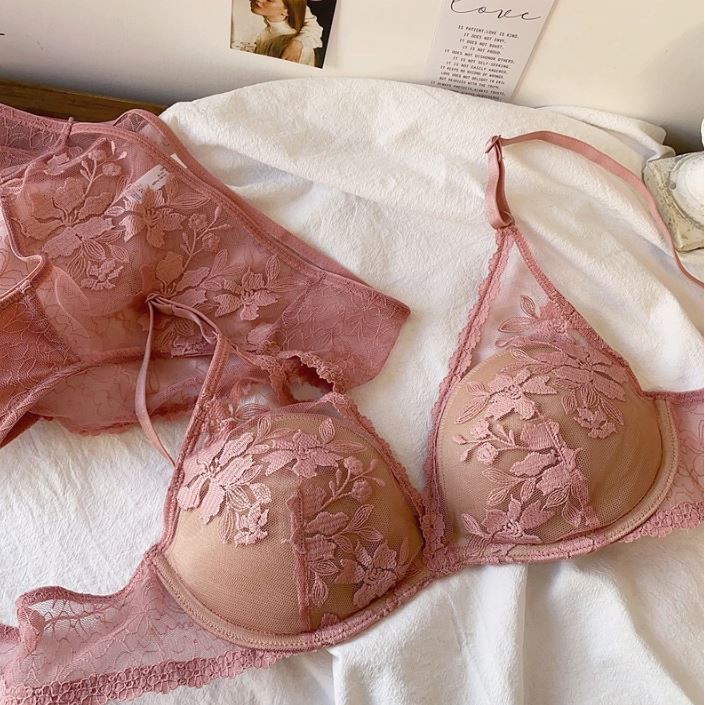 Bộ Đồ Lót Bralette Ren Lưới Thêu Hoa Sang Chảnh Mới S314 | BigBuy360 - bigbuy360.vn