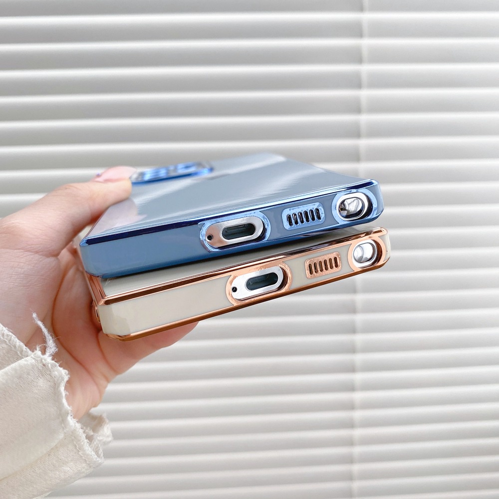 Ốp Điện Thoại Silicon Dẻo Trái Tim Mạ Màu Sang Trọng Cho Samsung Galaxy S23 S22 S21 Ultra S21 FE S23 Plus