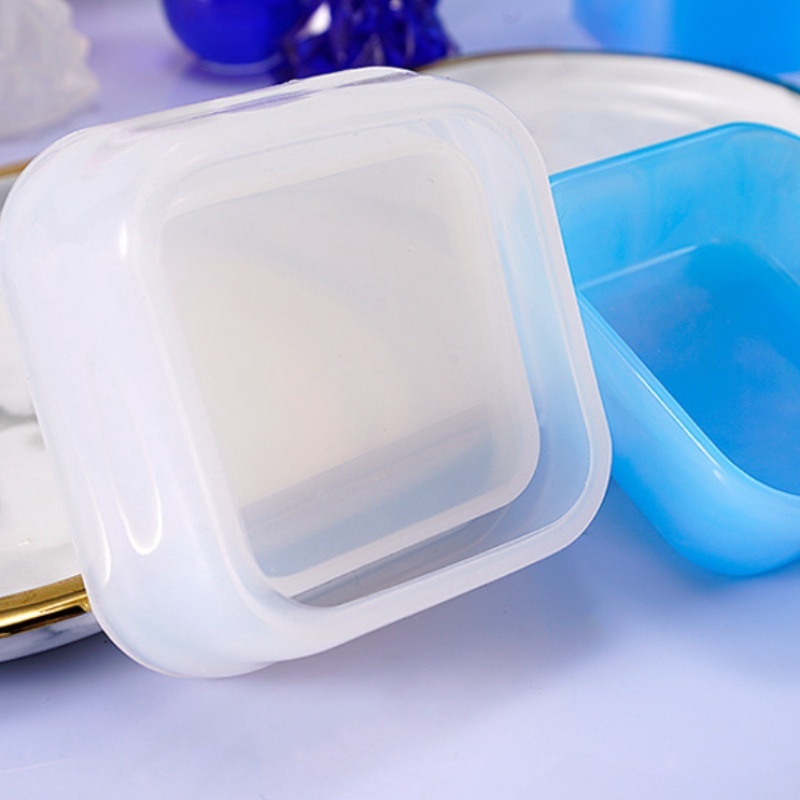 1 Khuôn Silicone Làm Nhựa Resin UV Hình Vuông / Trái Tim Sáng Tạo Diy