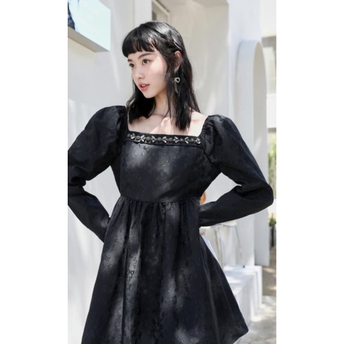 VERO MODA CHÍNH HÃNG váy gấm babydoll