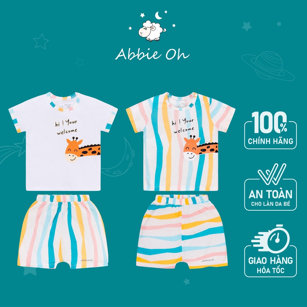  Bộ quần cộc tay cho bé đồ bộ bé trái | ABBIEOH | 3M - 3Y | BO412