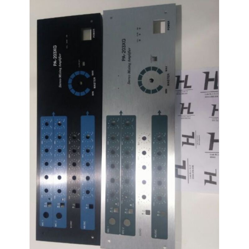 Mặt amply mặt trước nhôm lắp amply 2 mic micro nhiều mẫu mới đẹp