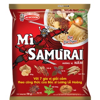 MÌ KHÔNG CHIÊN SAMURAI VỊ NẤM - SƯỜN HEO 79G