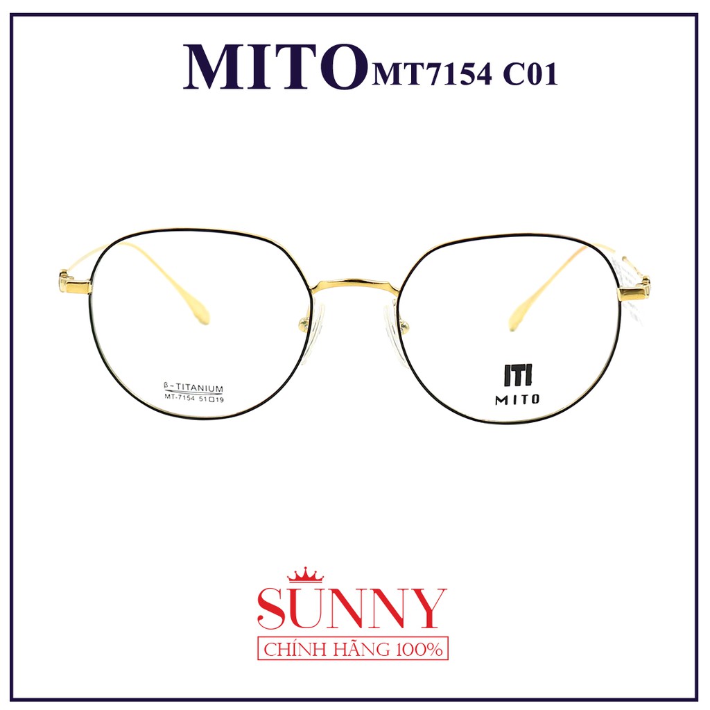 MT7154  - Gọng kính Mito unisex (nhiều màu) chính hãng Italia - - kèm tem chống hàng giả do bộ công an cấp