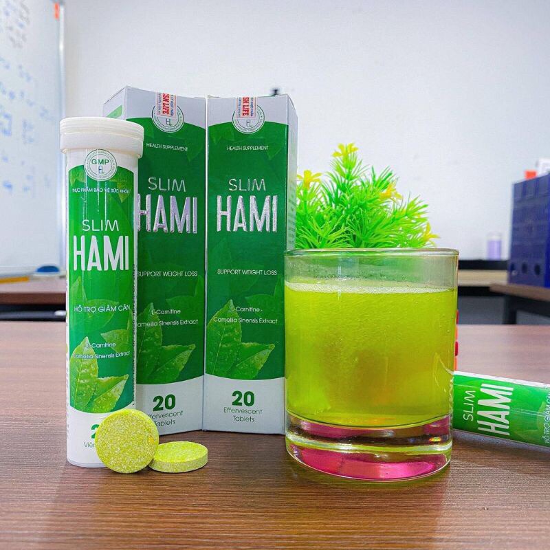 Viên Sủi Slim Hami Chính Hãng Giảm Cân Nhanh Cấp Tốc detox giảm béo viên uống không phải thuốc giảm cân