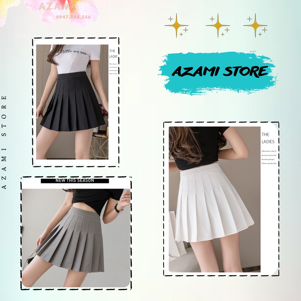 Chân Váy Tennis Xếp Ly Dáng Ngắn Chất Liệu Tuyết Mưa Kiểu Dáng Thời Trang Hottrend Azami Store AZ80