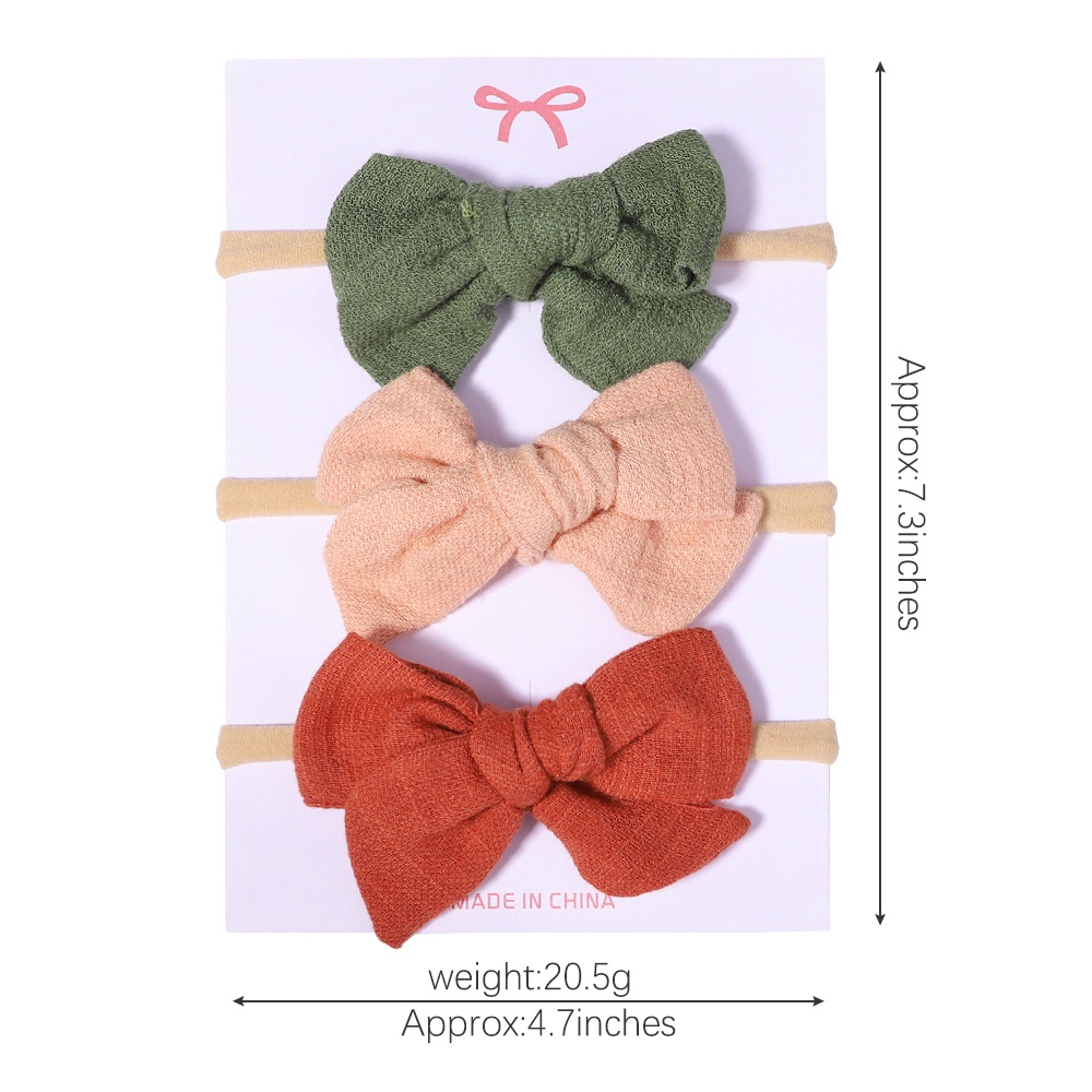 Set 3 băng đô nơ KIDSBOWS màu sắc xinh xắn dành cho bé gái
