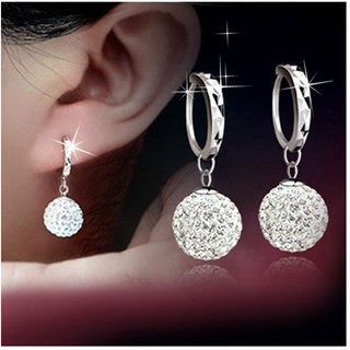 Bông Tai Bạc S925 Công Chúa Bong Bóng Zircon Tòn Ten BTBACPRINCESBALL04