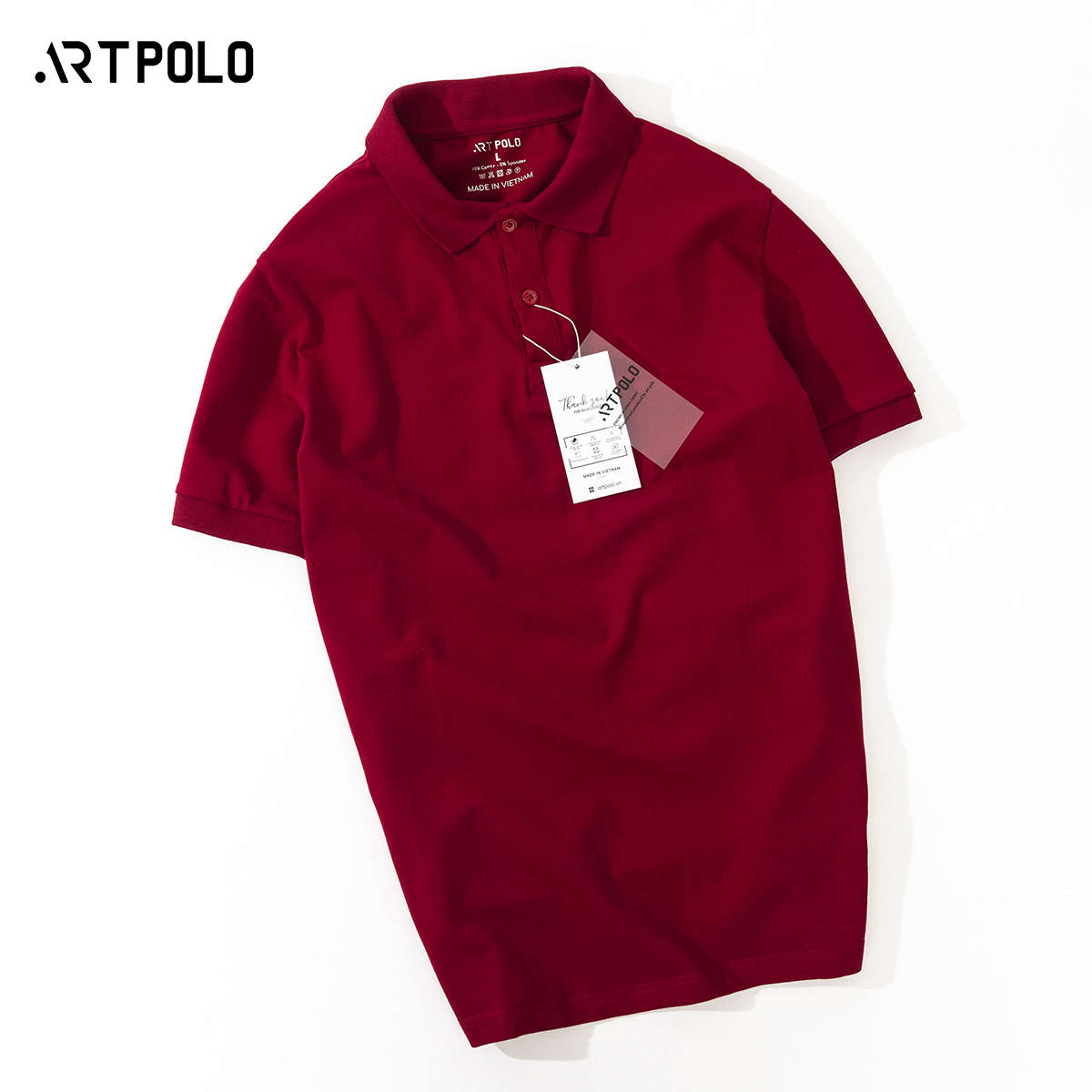 Áo Polo Nam cổ bẻ vải Cá sấu Cotton trẻ trung màu Đỏ đô PLD - ARTPOLO