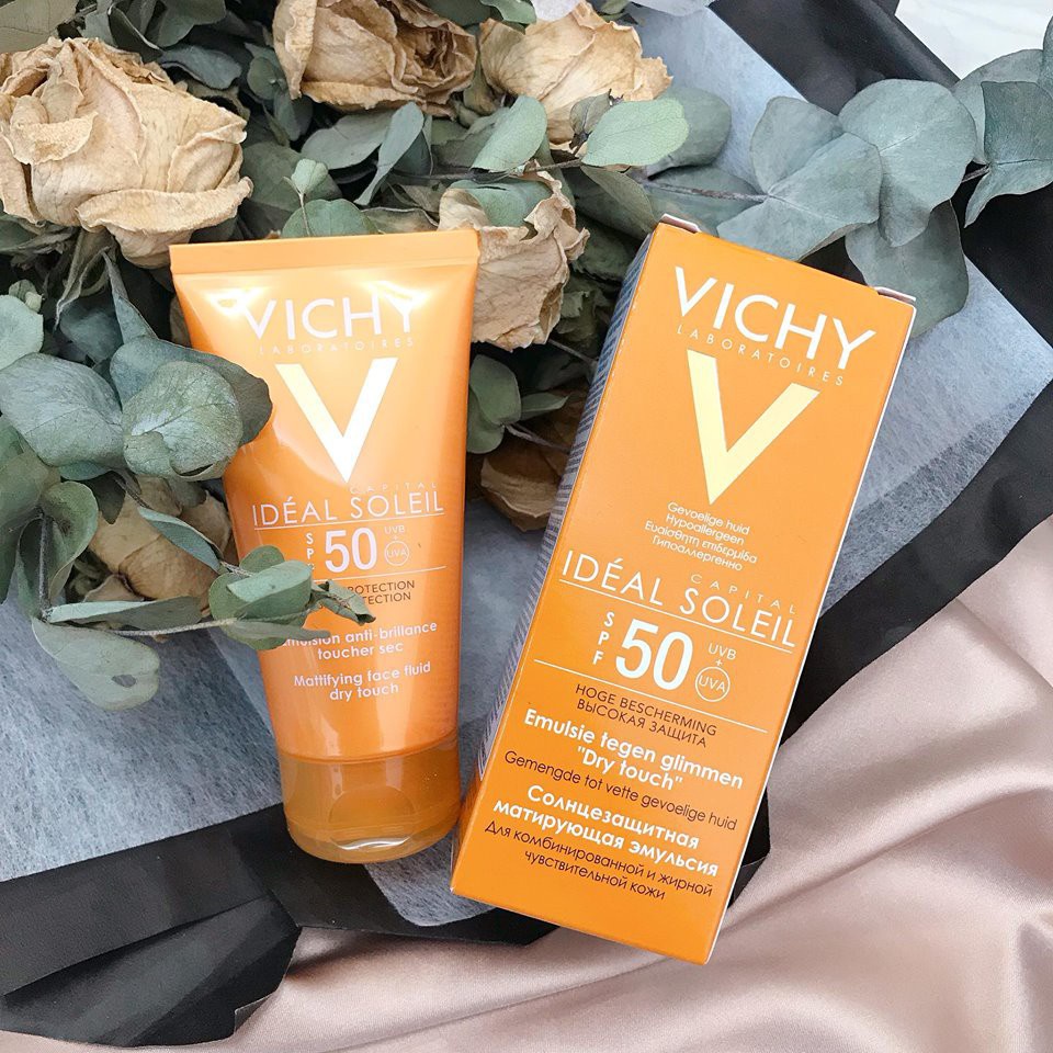 [CHÍNH HÃNG] Kem Chống Nắng Vichy Emusion Ideal Soleil SPF50 Mattifying Face Fluid Dry Touch