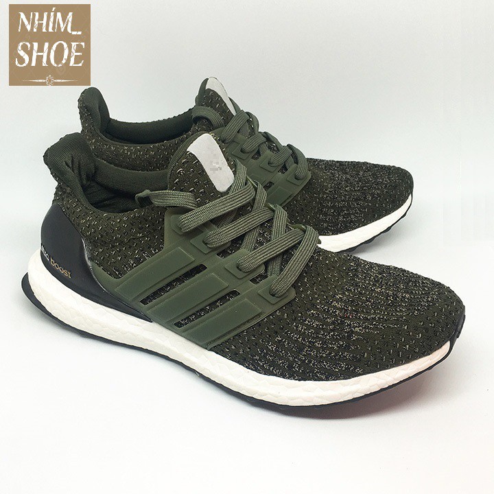 Giày Thể Thao ULTRA BOOST 3.0 Dark Green Màu Xanh Rêu (Hàng có sẵn)