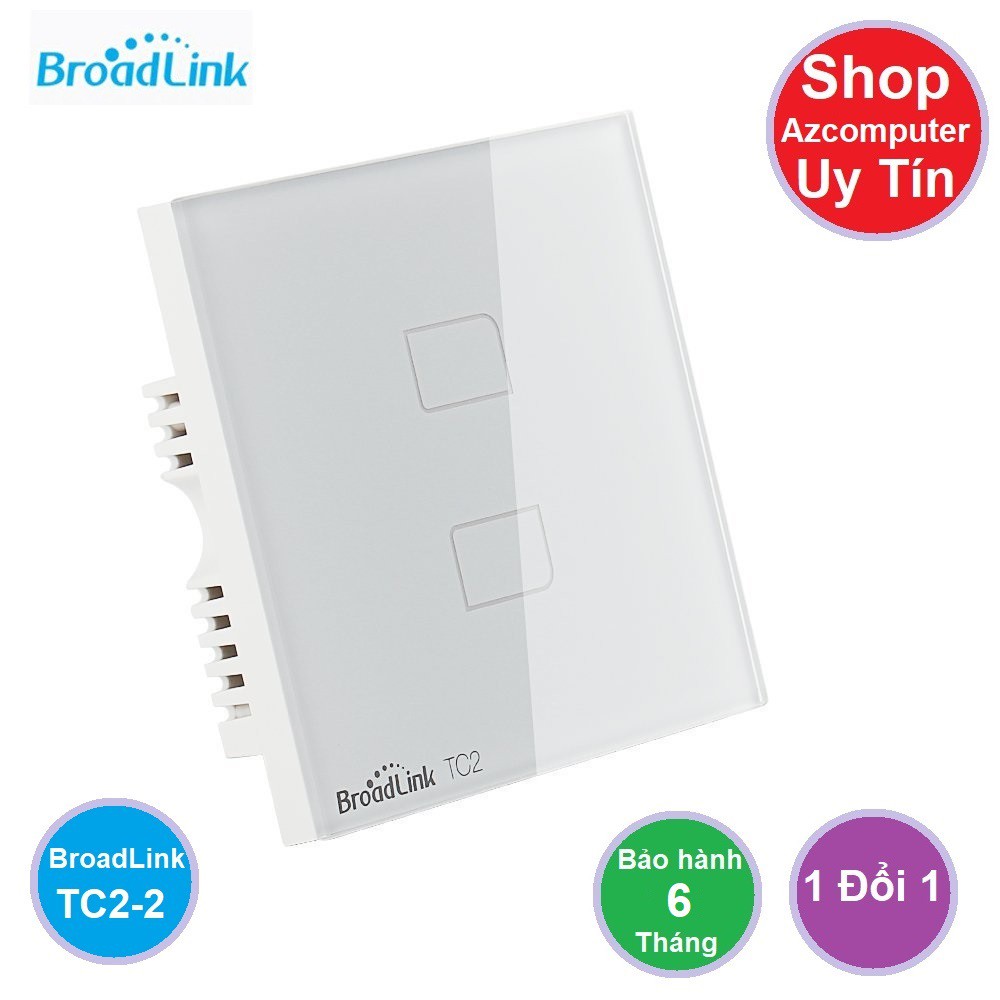 Công tắc cảm ứng điều khiển từ xa Broadlink TC2 UK/EU - 2 phím - Thiết bị cho nhà thông minh Broadlink