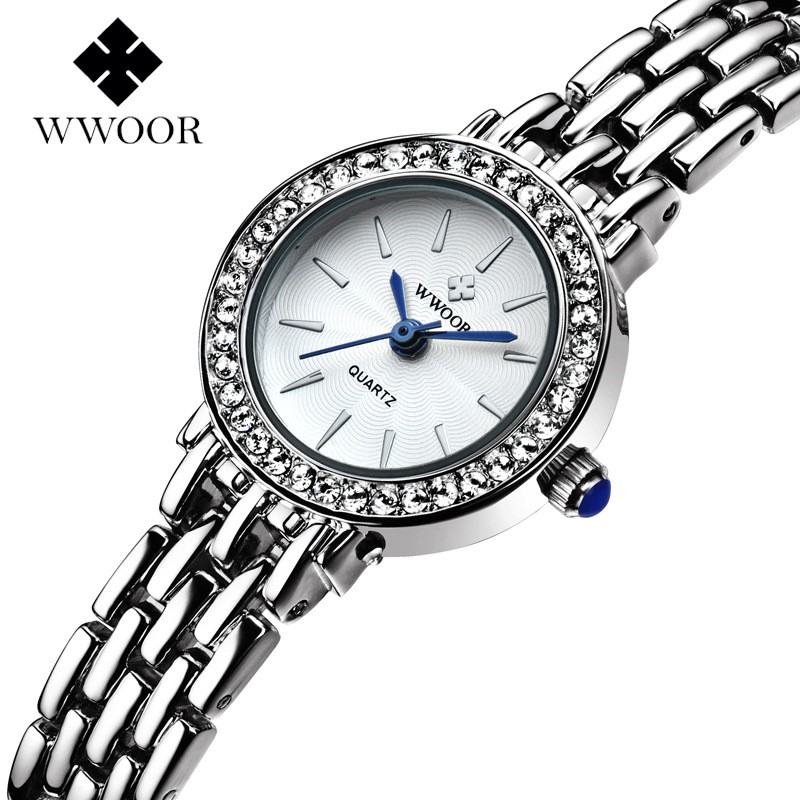 Đồng Hồ Nữ WWOOR 8810 Chính Hãng Dây Kim Loại Mỏng